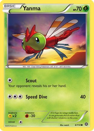 Yanma (6) [XY - Steam Siege] Reverse Holofoil