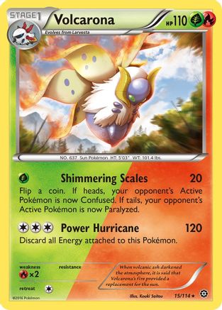 Volcarona (15) [XY - Steam Siege] Reverse Holofoil