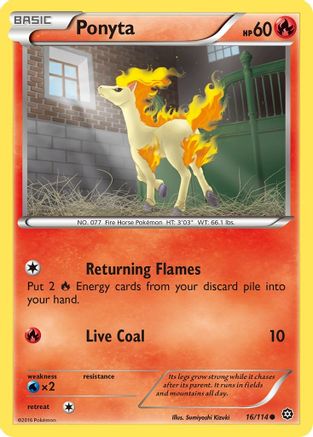 Ponyta (16) [XY - Steam Siege]