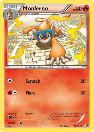 Monferno (19) [XY - Steam Siege] Reverse Holofoil