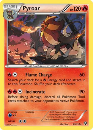 Pyroar (23) [XY - Steam Siege] Reverse Holofoil