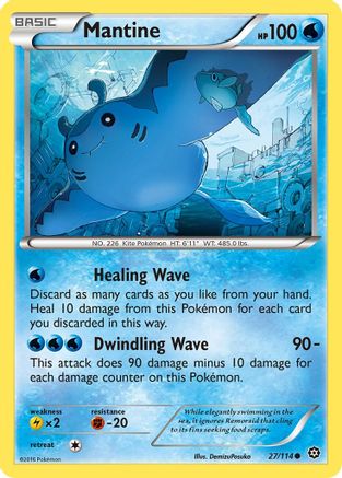 Mantine (27) [XY - Steam Siege] Reverse Holofoil