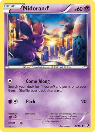 Nidoran M (43) [XY - Steam Siege] Reverse Holofoil