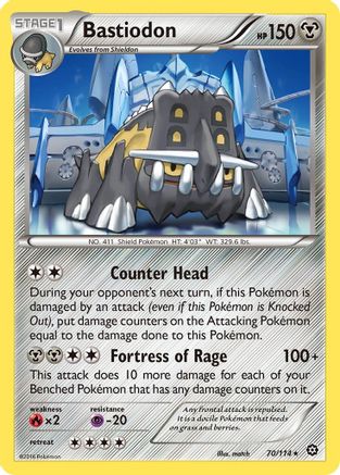 Bastiodon (70) [XY - Steam Siege] Reverse Holofoil