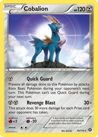 Cobalion (74) [XY - Steam Siege] Reverse Holofoil