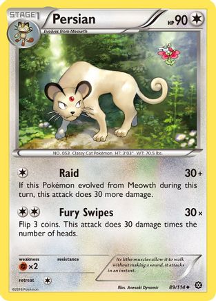 Persian (89) [XY - Steam Siege] Reverse Holofoil