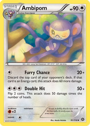 Ambipom (91) [XY - Steam Siege] Reverse Holofoil