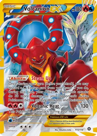 Volcanion EX (Secret) (115) [XY - Steam Siege] Holofoil