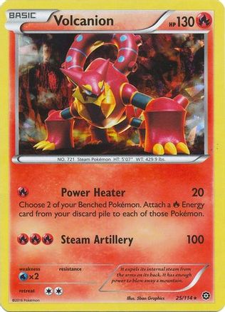 Volcanion - 25/114 (Cracked Ice Holo) (25) [Deck Exclusives] Holofoil