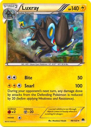 Luxray - 46/122 (Cracked Ice Holo) (46) [Deck Exclusives] Holofoil