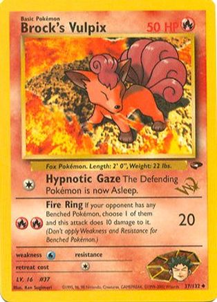 Brock's Vulpix [W Stamped] (37) [WoTC Promo]