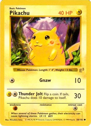Pikachu - 58/102 (E3 Stamped with Red Cheeks) (58) [Miscellaneous Cards & Products]