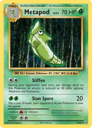 Metapod (4) [XY - Evolutions] Reverse Holofoil