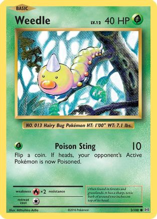 Weedle (5) [XY - Evolutions] Reverse Holofoil