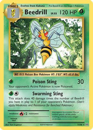 Beedrill (7) [XY - Evolutions] Reverse Holofoil