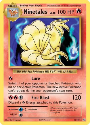 Ninetales (15) [XY - Evolutions] Reverse Holofoil
