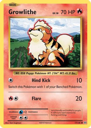 Growlithe (17) [XY - Evolutions] Reverse Holofoil