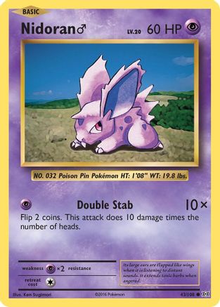 Nidoran M (43) [XY - Evolutions] Reverse Holofoil
