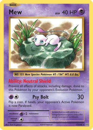 Mew (53) [XY - Evolutions] Holofoil