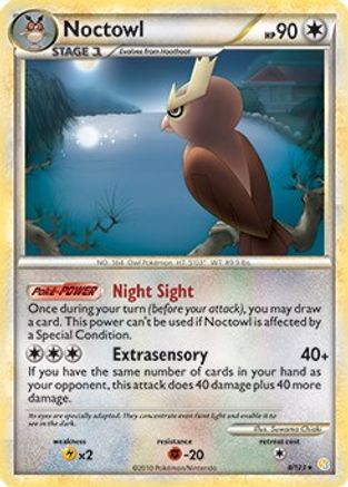 Noctowl - 8/123 (HeartGold & SoulSilver) (8) [Deck Exclusives]