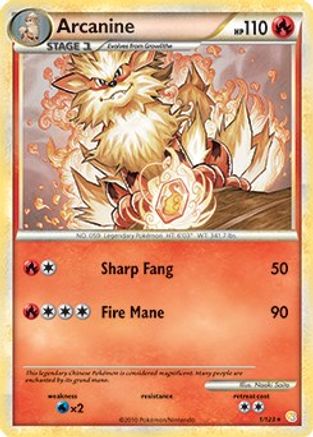 Arcanine - 1/123 (HeartGold & SoulSilver) (1) [Deck Exclusives]