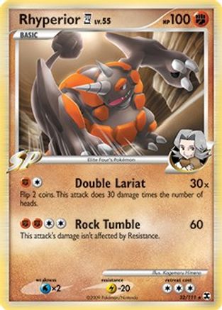 Rhyperior E4 - 32/111 (DPPt Rising Rivals) (32) [Deck Exclusives] Holofoil