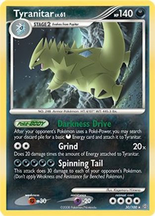 Tyranitar - 30/100 (DP Stormfront) (30) [Deck Exclusives] Holofoil