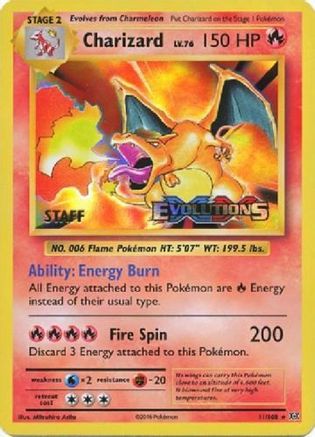 Charizard - 11/108 (Prerelease) (11) [XY Promos] Holofoil