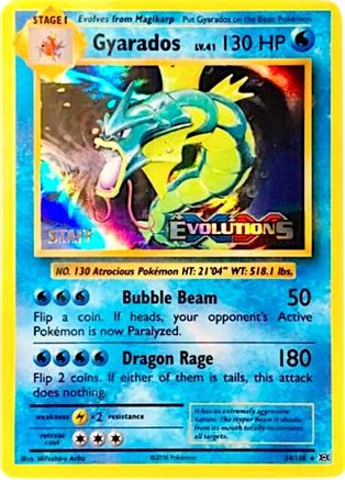 Gyarados - 34/108 (Prerelease) [Staff] (34) [XY Promos] Holofoil