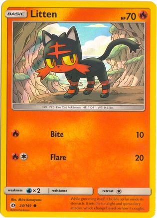 Litten - 24/149 (Water Web Holo) (24) [Miscellaneous Cards & Products] Holofoil