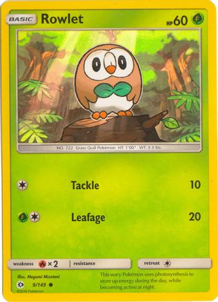 Rowlet - 9/149 (Water Web Holo) (9) [Miscellaneous Cards & Products] Holofoil
