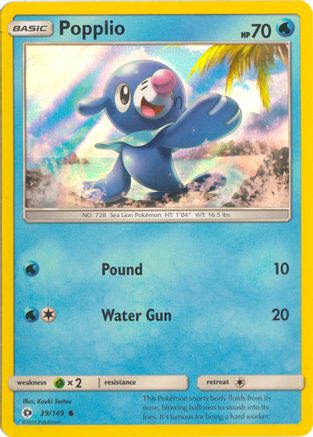 Popplio - 39/149 (Water Web Holo) (39) [Miscellaneous Cards & Products] Holofoil