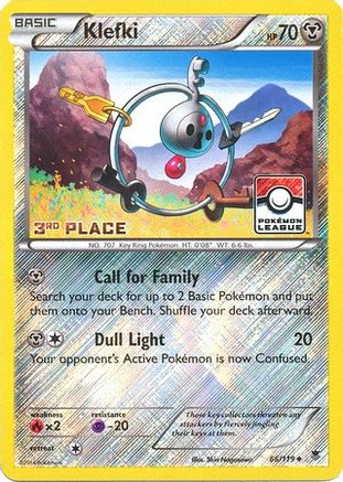 Klefki - 66/119 (Pokemon League) [3rd Place] (66) [League & Championship Cards] Reverse Holofoil