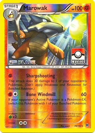 Marowak - 78/162 (Pokemon League) [2nd Place] () [League & Championship Cards] Reverse Holofoil