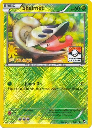 Shelmet - 8/111 (Pokemon League) [1st Place] (8) [League & Championship Cards] Reverse Holofoil