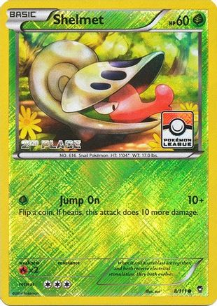 Shelmet - 8/111 (Pokemon League) [2nd Place] (8) [League & Championship Cards] Reverse Holofoil