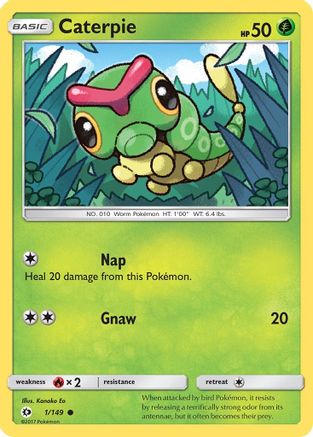 Caterpie (1) [SM Base Set] Reverse Holofoil