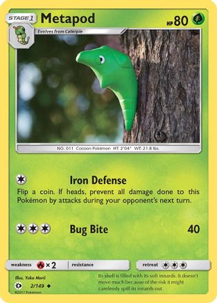 Metapod (2) [SM Base Set]