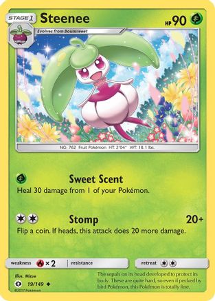 Steenee (19) [SM Base Set] Reverse Holofoil