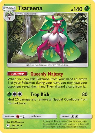 Tsareena (20) [SM Base Set] Reverse Holofoil