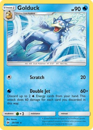 Golduck (29) [SM Base Set] Reverse Holofoil