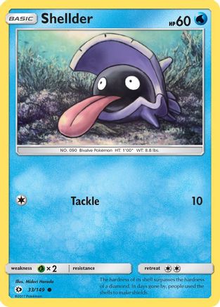 Shellder (33) [SM Base Set] Reverse Holofoil