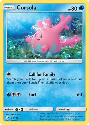Corsola (36) [SM Base Set]
