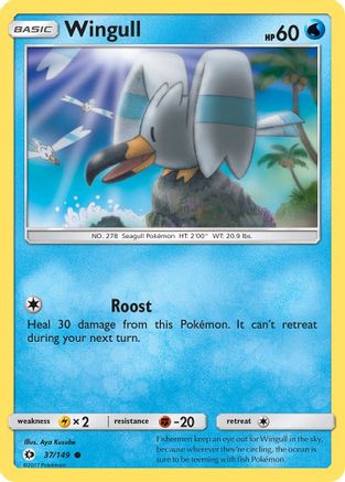 Wingull (37) [SM Base Set] Reverse Holofoil
