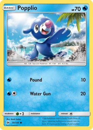 Popplio (39) [SM Base Set] Reverse Holofoil