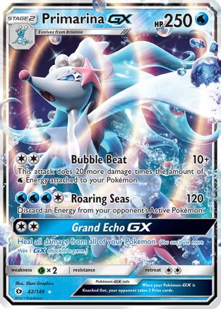 Primarina GX (42) [SM Base Set] Holofoil