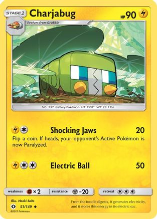Charjabug (51) [SM Base Set] Reverse Holofoil