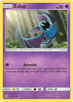 Zubat (54) [SM Base Set] Reverse Holofoil