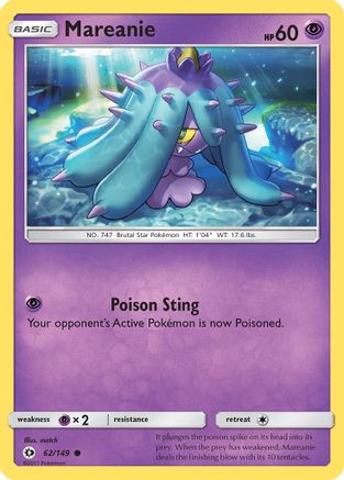 Mareanie (62) [SM Base Set] Reverse Holofoil