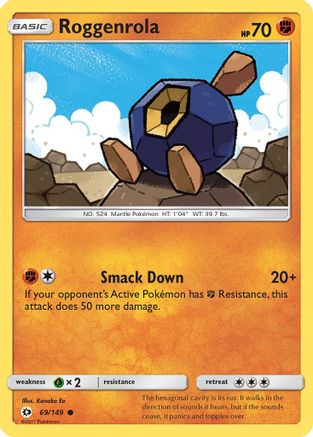 Roggenrola (69) [SM Base Set] Reverse Holofoil